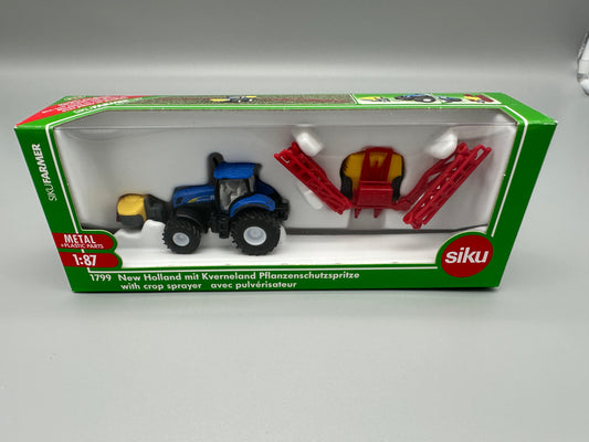 New Holland mit Kverneland Pflanzenschutzspritze Siku 1799