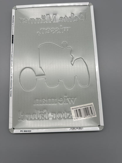 Blechschild Echte Männer wissen