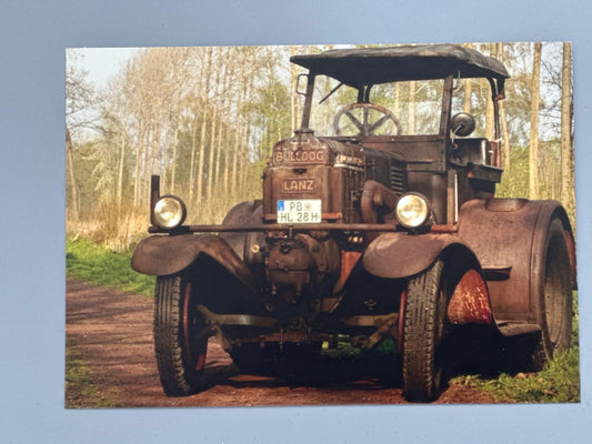 Postkarte Lanz Bulldog Wald