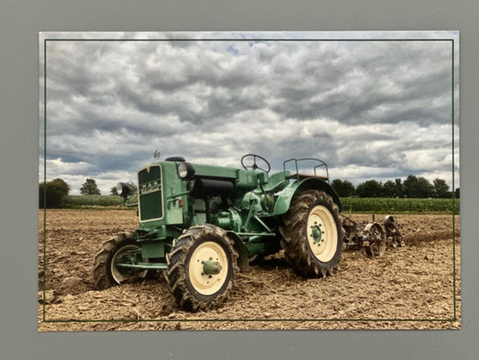 Postkarte MAN Traktor Acker