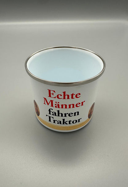 Emaillebecher Echte Männer